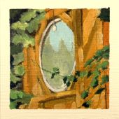 Solarium moon window